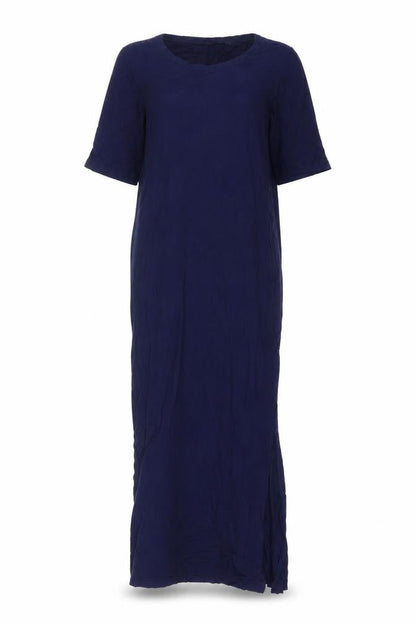 Front view of Oasis women’s blue jersey maxi, size S