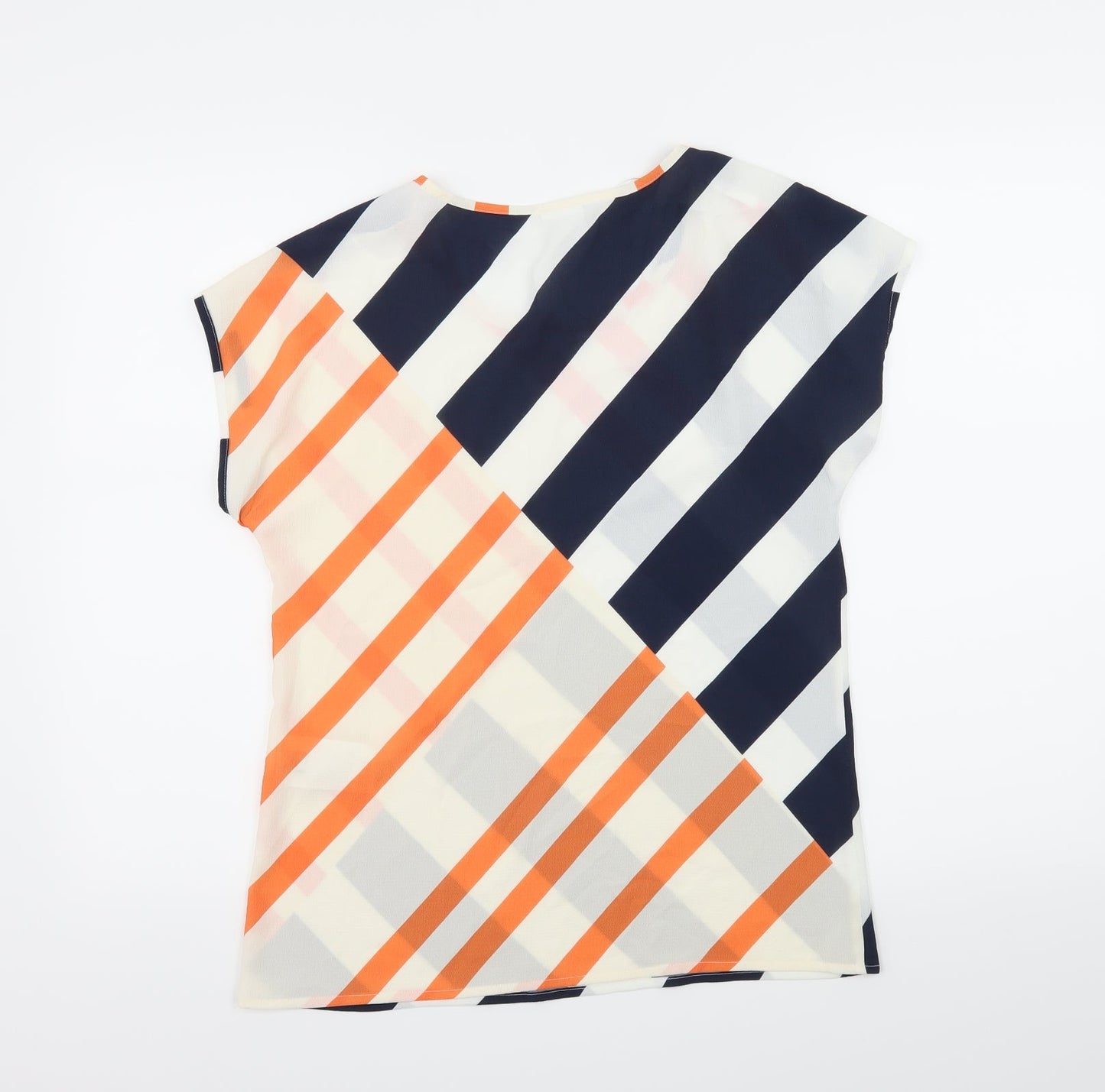 Madeline Womens Multicoloured Striped  Basic Blouse Size 10