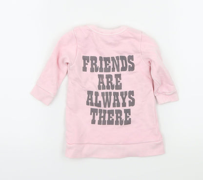 Back view of Marc Jacobs girls’ pink jersey jumper, size 0-3, months - snoopy