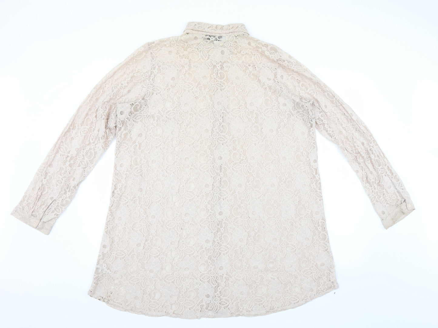 Topshop Womens Beige   Basic Blouse Size 16