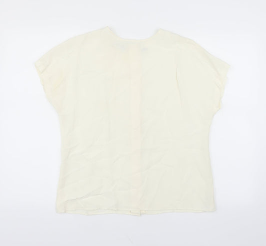 Liz Claiborne Womens Beige   Basic Blouse Size 8