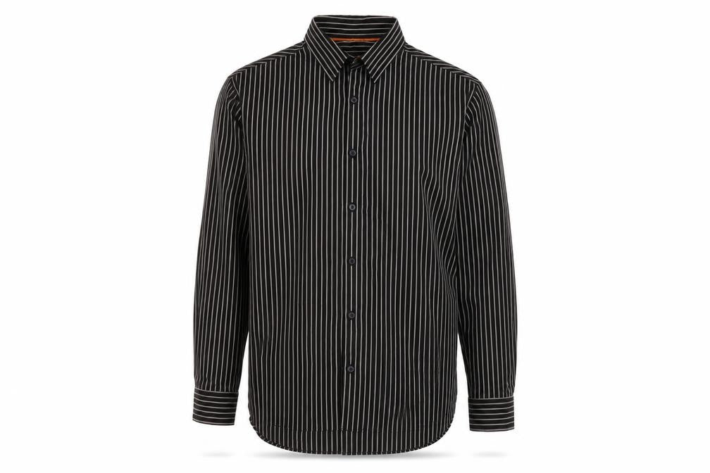 NEXT Mens Brown Striped   Button-Up Size L
