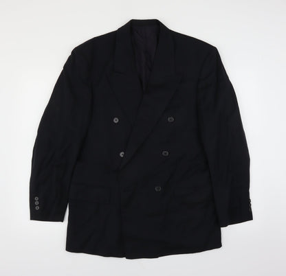 Additional front view of George men’s blue jacket suit jacket, size 42