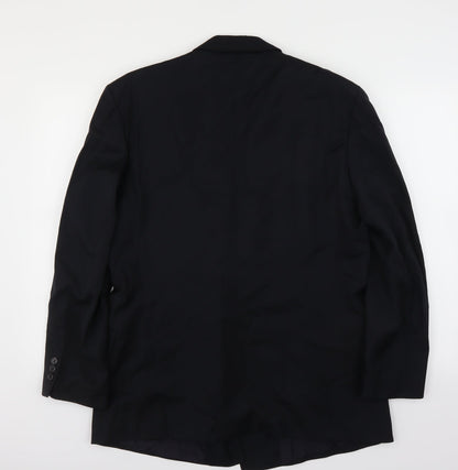 Back view of George men’s blue jacket suit jacket, size 42