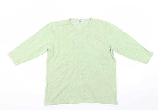 text Womens Green   Pullover Jumper Size L