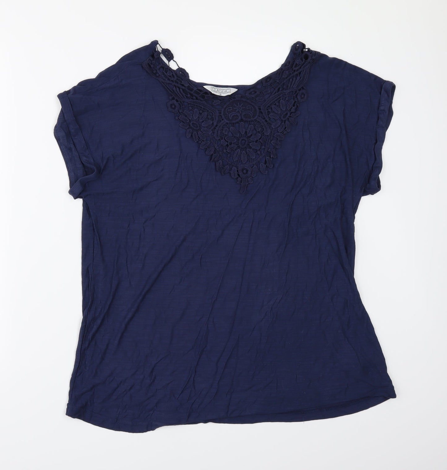 Classic Womens Blue   Basic T-Shirt Size 14