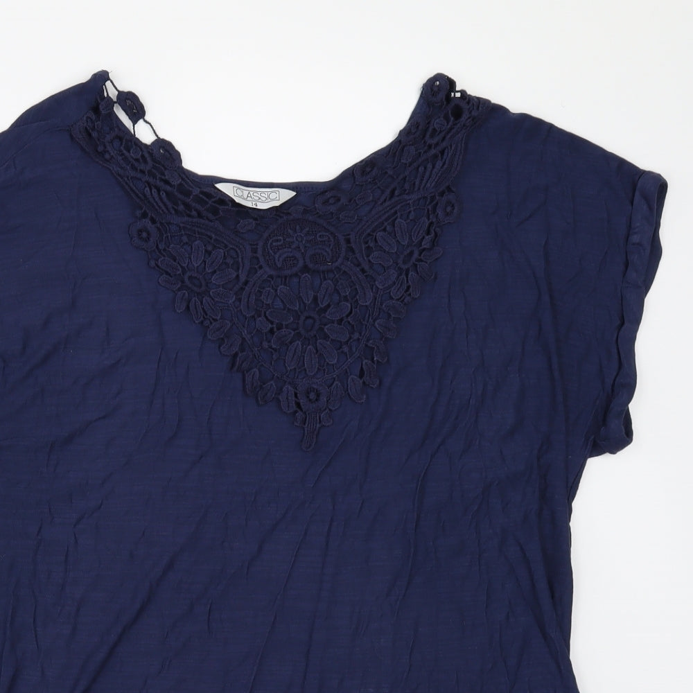 Classic Womens Blue   Basic T-Shirt Size 14