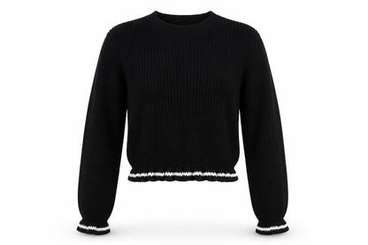 Front view of Select women’s black jumper, size UK 12