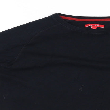 Close-up detail of Per Una men’s black jumper, size L