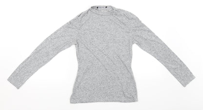 Additional front view of Misguided women’s grey jumper, size UK 10