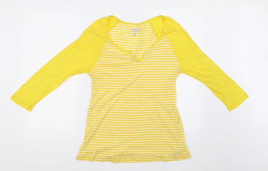 Vintage Womens Yellow   Basic T-Shirt Size L