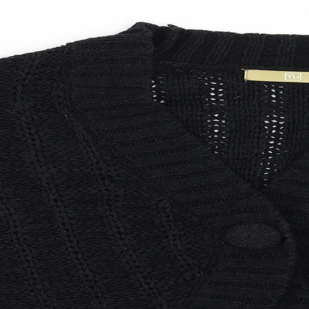 TU Womens Black   Cardigan Jumper Size 10