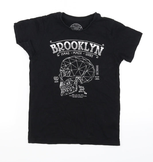 Preworn Boys Black   Basic T-Shirt Size 9 Years