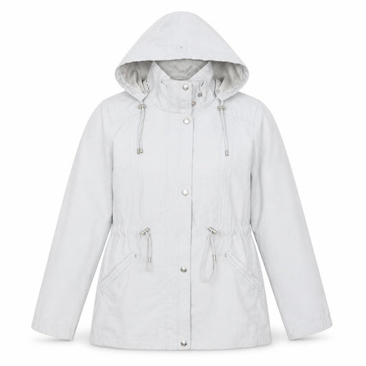 Front view of Bonmarché women’s grey jacket coat, size S