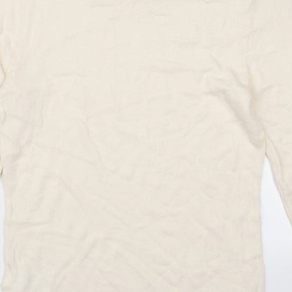 Brand and care label for H&M women’s ivory jumper, size XS
