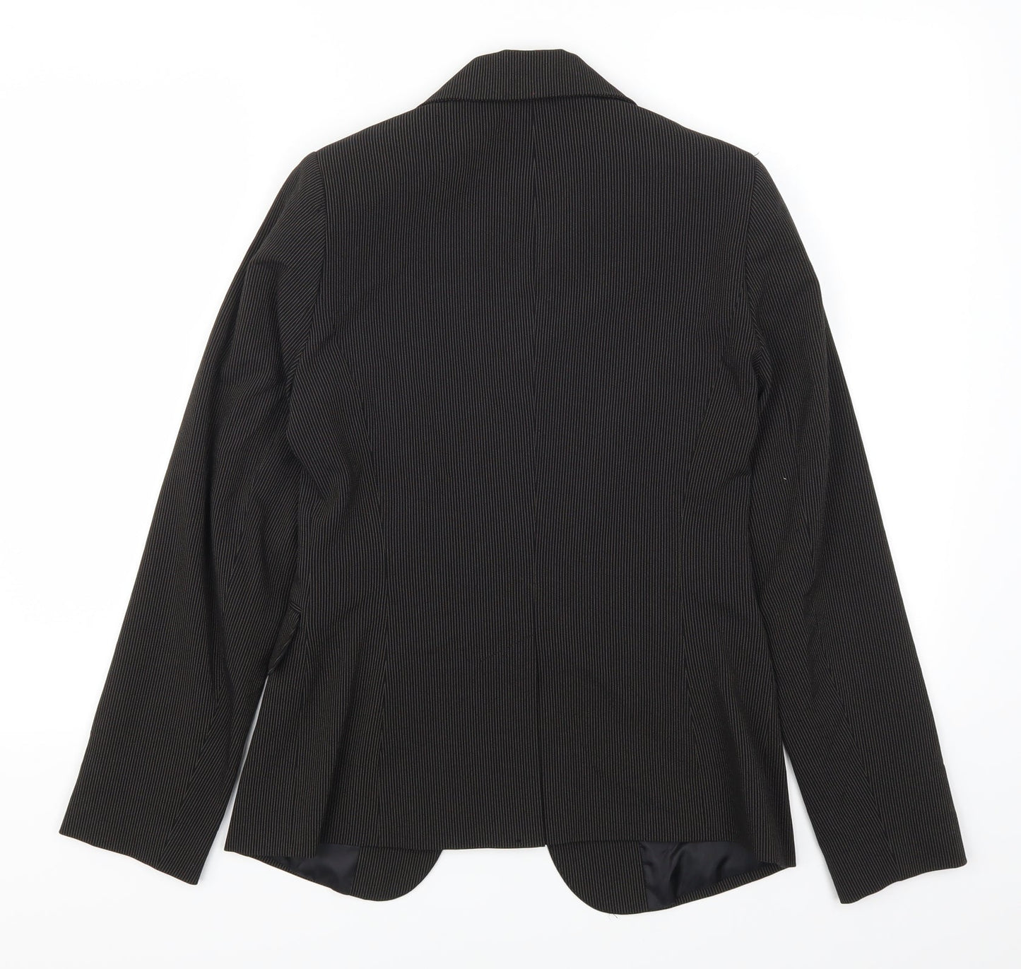 Marks and Spencer Womens Black Striped  Jacket Suit Jacket Size 8