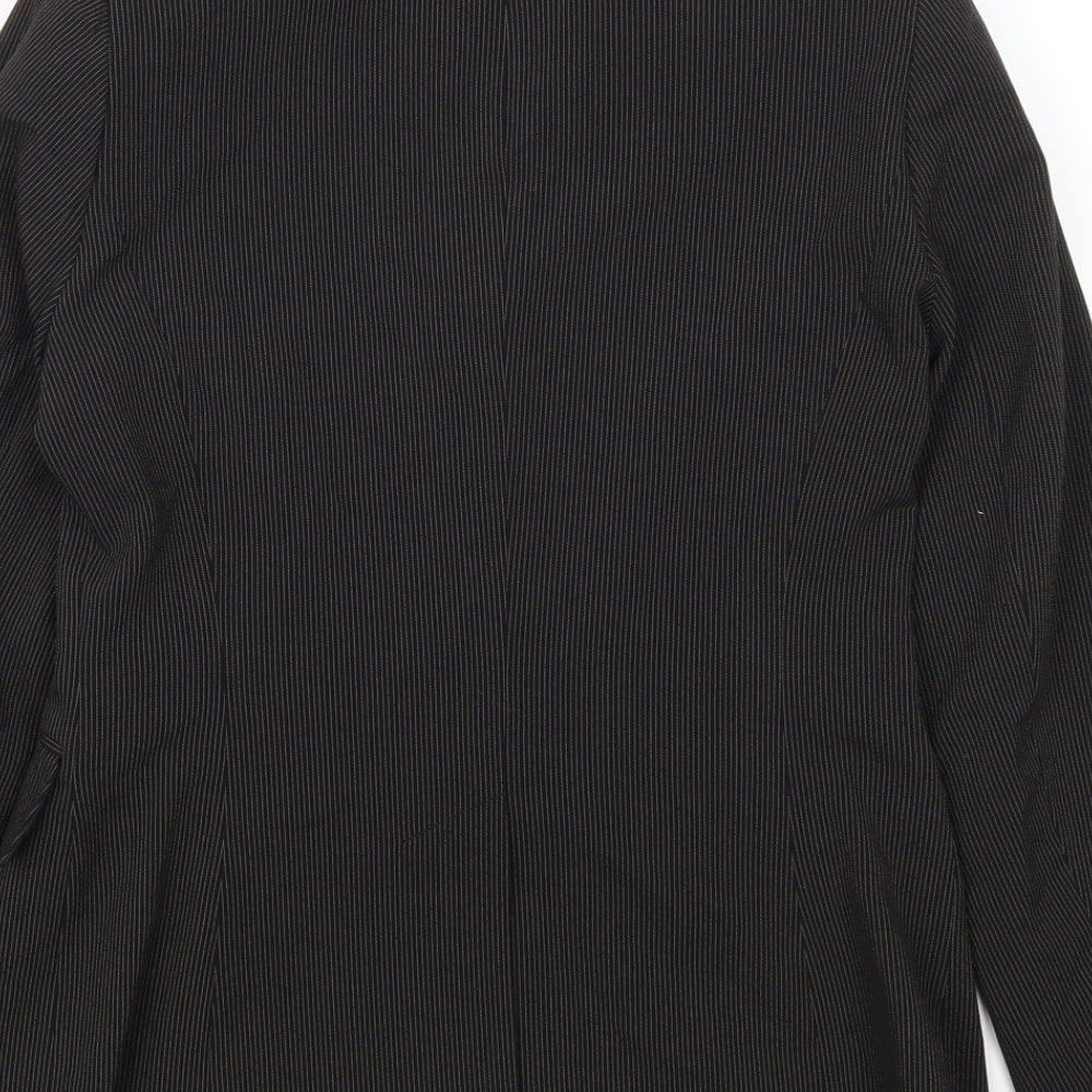 Marks and Spencer Womens Black Striped  Jacket Suit Jacket Size 8