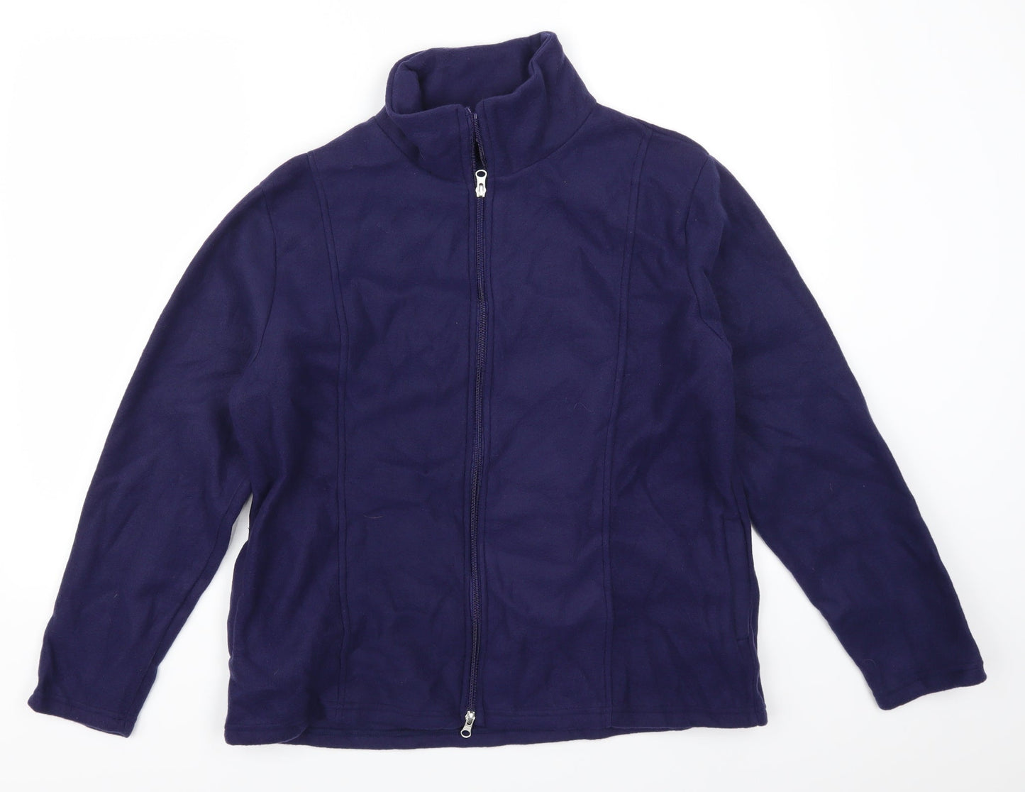 Anne De Lancay Womens Blue  Fleece Jacket  Size M