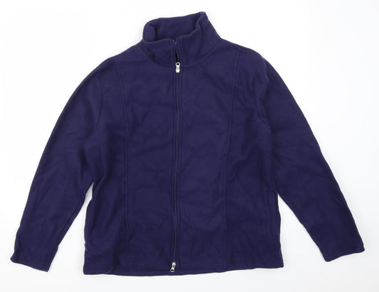 Anne De Lancay Womens Blue  Fleece Jacket  Size M