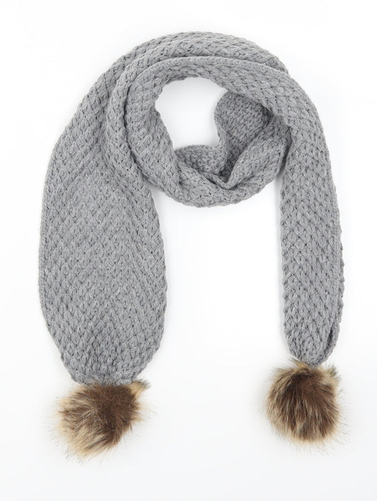 Preworn Womens Grey    Scarf   - Pom Pom
