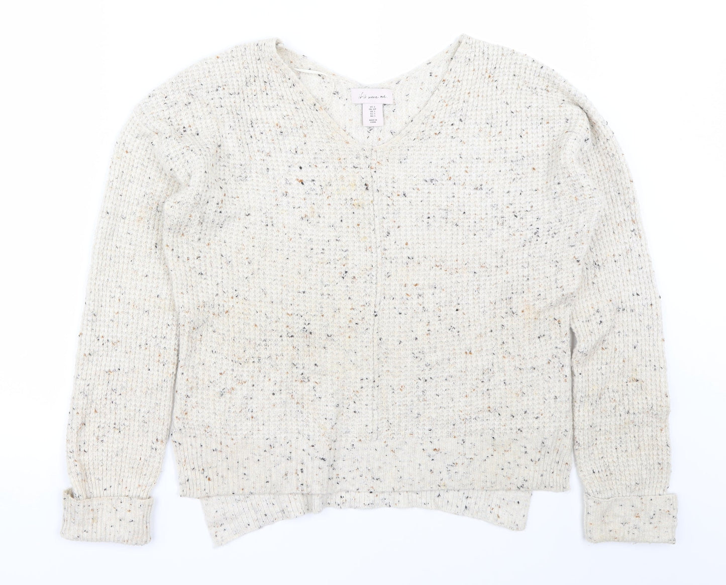 If It Were Me Womens Beige   Pullover Jumper Size S