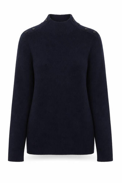 Front view of Debenhams women’s blue jumper, size UK 10