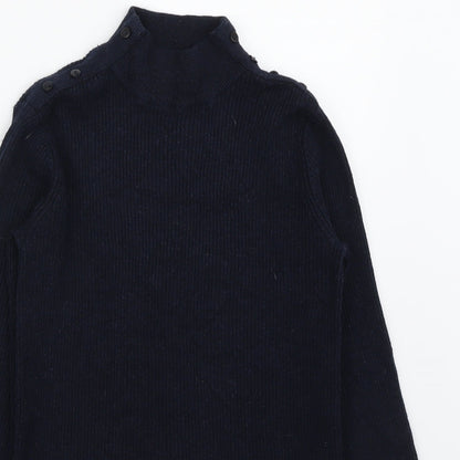 Close-up detail of Debenhams women’s blue jumper, size UK 10
