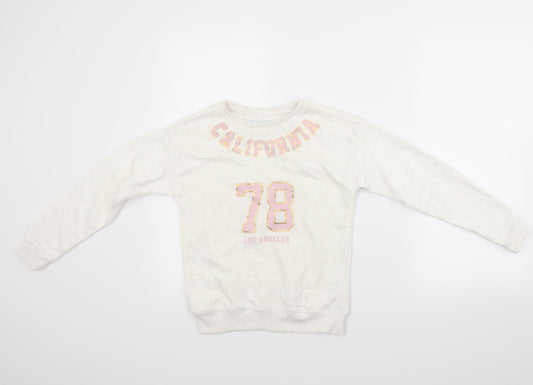 Primark Girls White   Pullover Sweatshirt Size 9-10 Years  - California