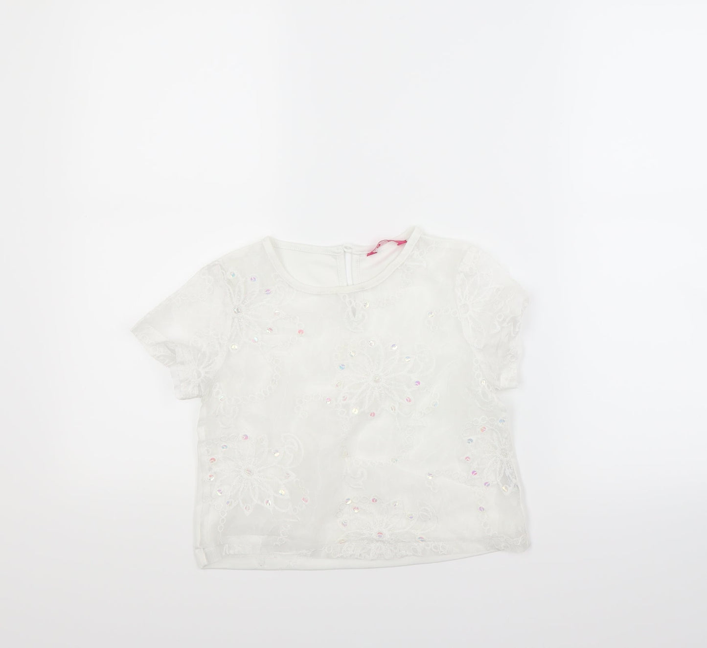 Young Dimension Girls White   Basic Blouse Size 8-9 Years