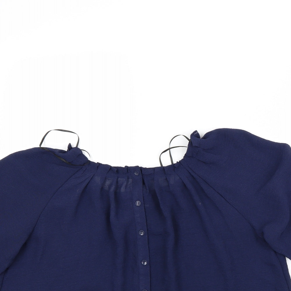 H&M Womens Blue   Basic Blouse Size S
