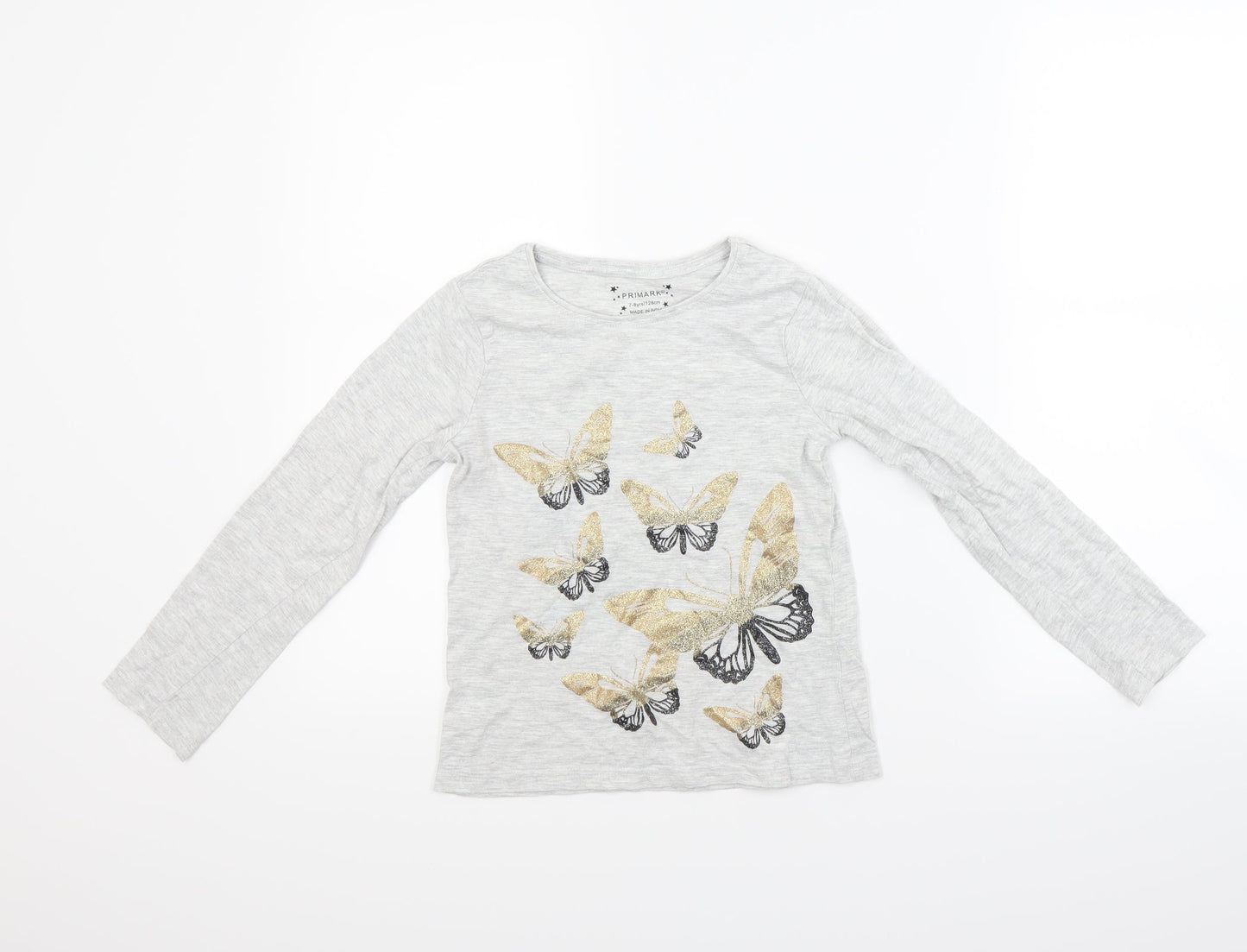 Primark Girls Grey   Pullover Sweatshirt Size 7-8 Years
