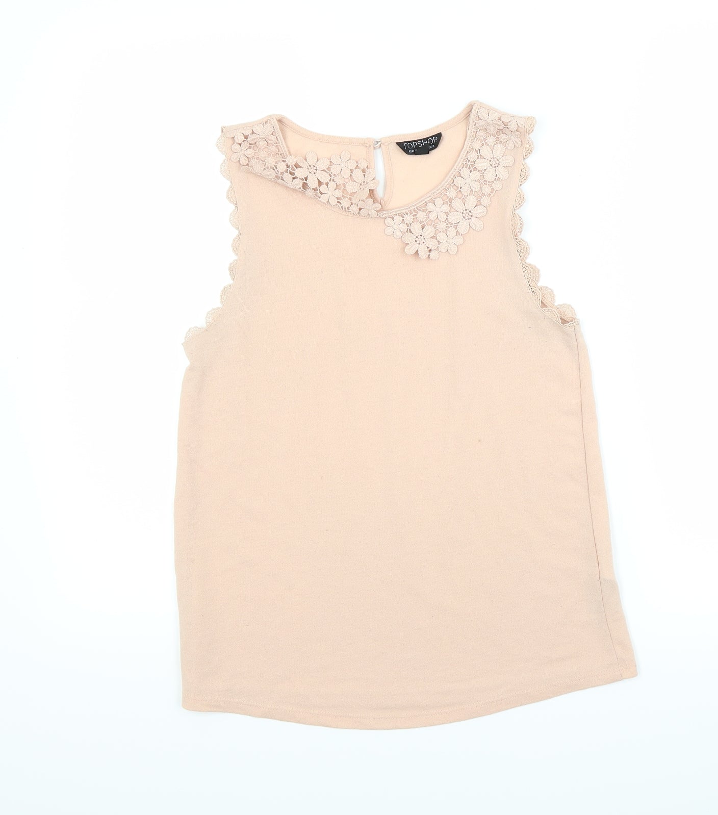 Topshop Womens Beige   Basic Blouse Size 8