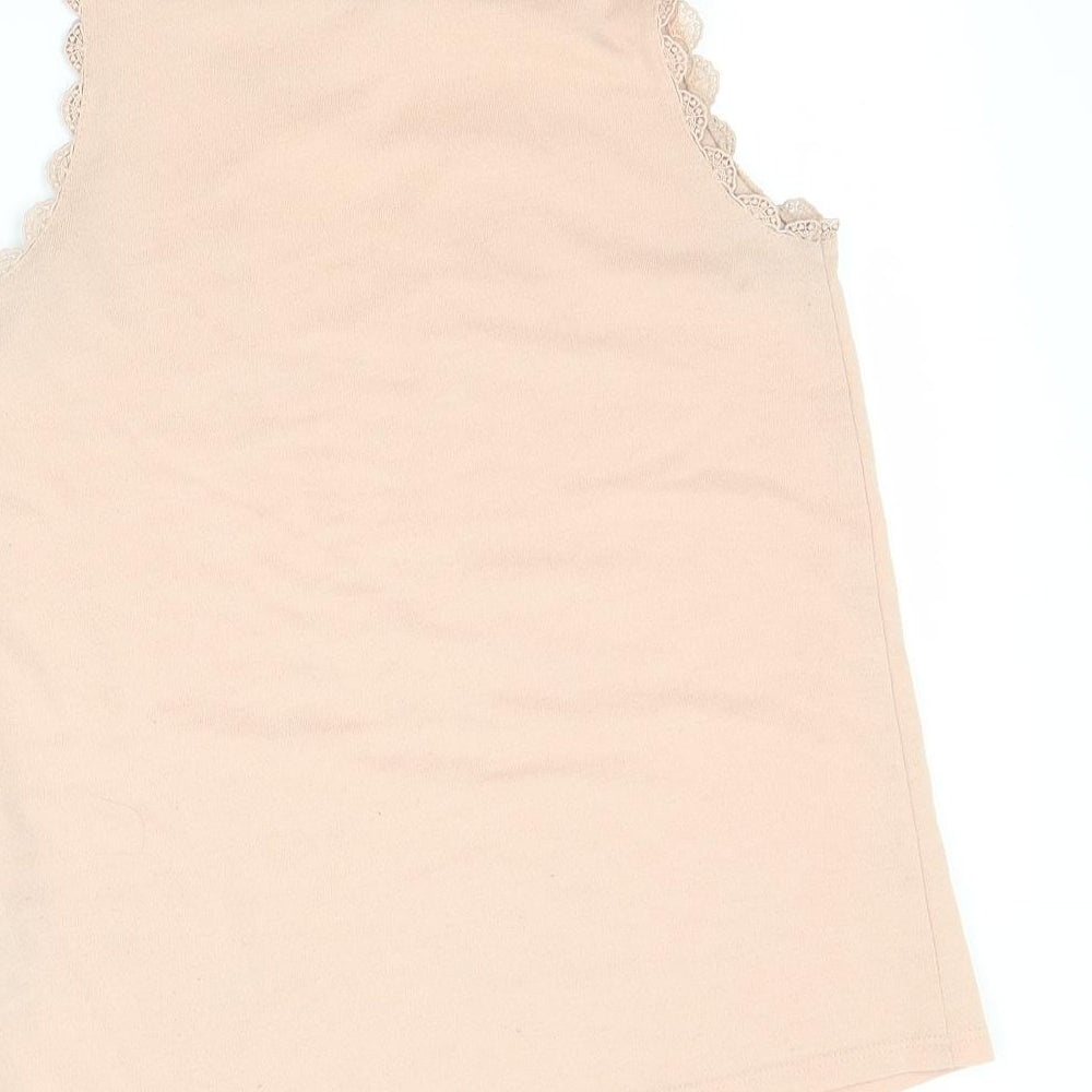 Topshop Womens Beige   Basic Blouse Size 8