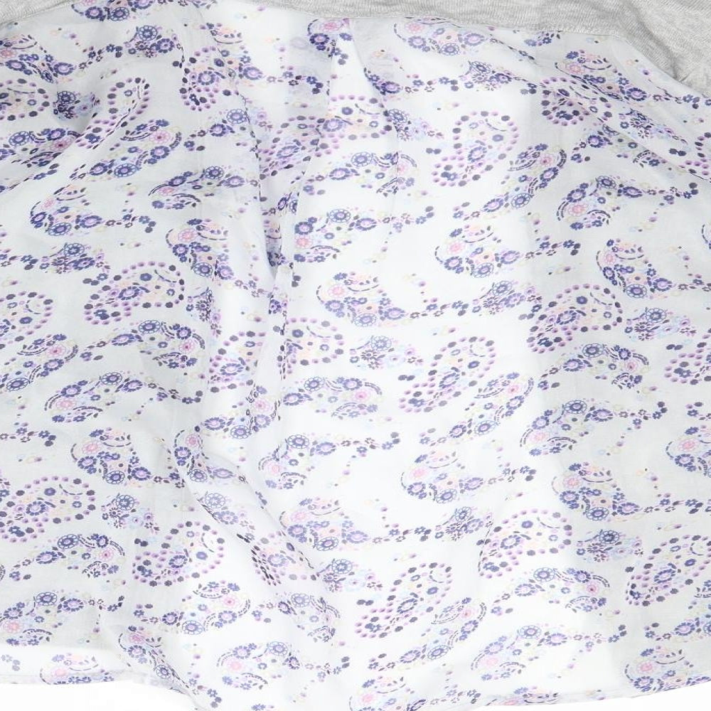 Mia ella Womens Grey Floral  Cardigan Jumper Size S