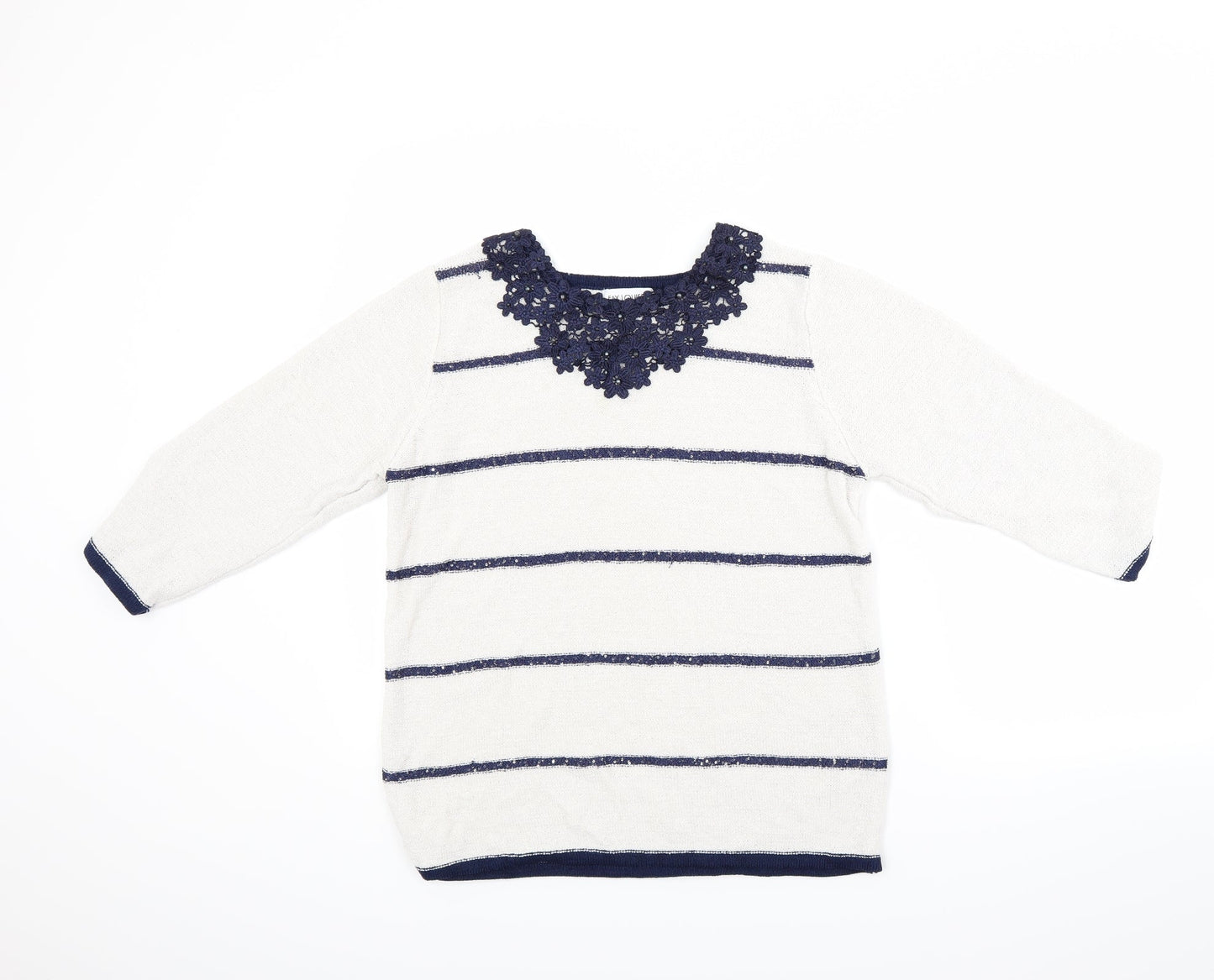 Fay Louise Womens Ivory   Pullover Jumper Size M