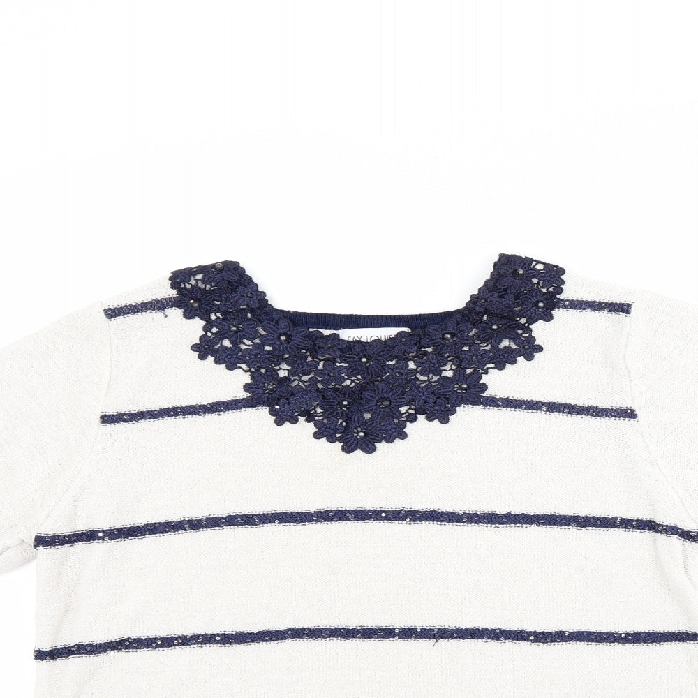 Fay Louise Womens Ivory   Pullover Jumper Size M