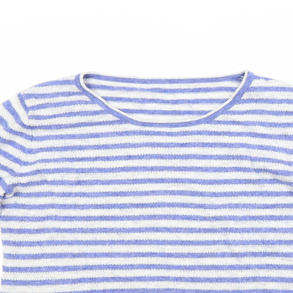 Preworn Womens Blue Striped  Pullover Jumper Size M