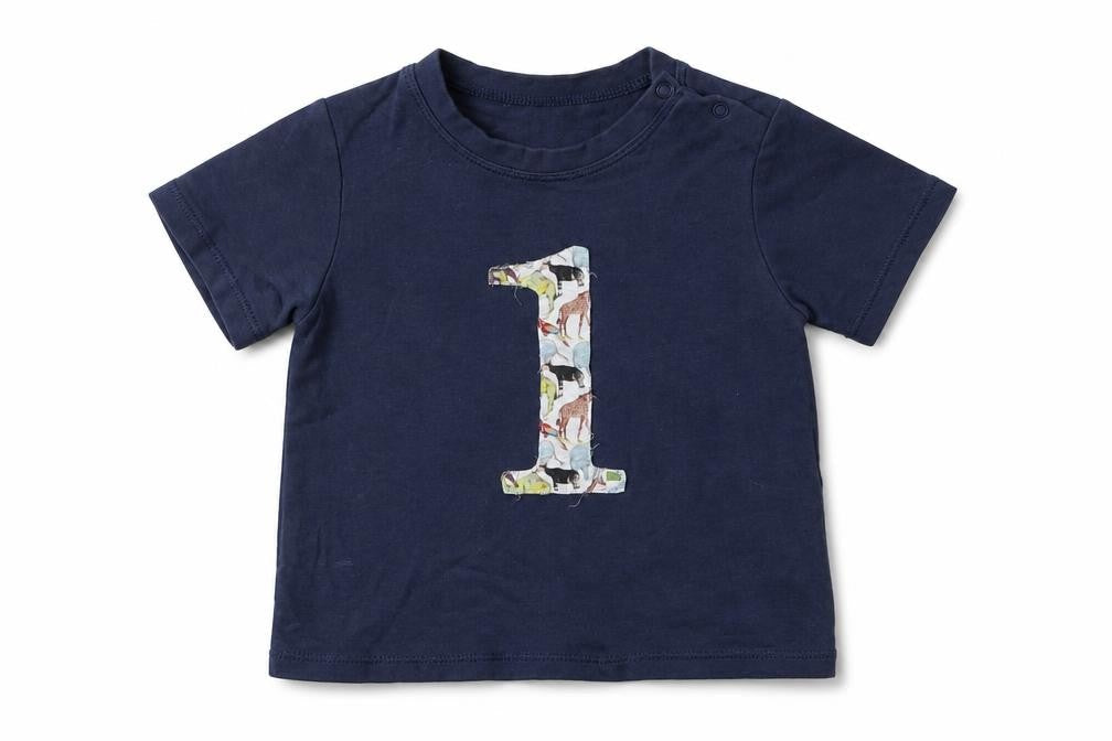 Mimosa Girls Blue  Jersey Basic T-Shirt Size 12-18 Months  - 1 animals