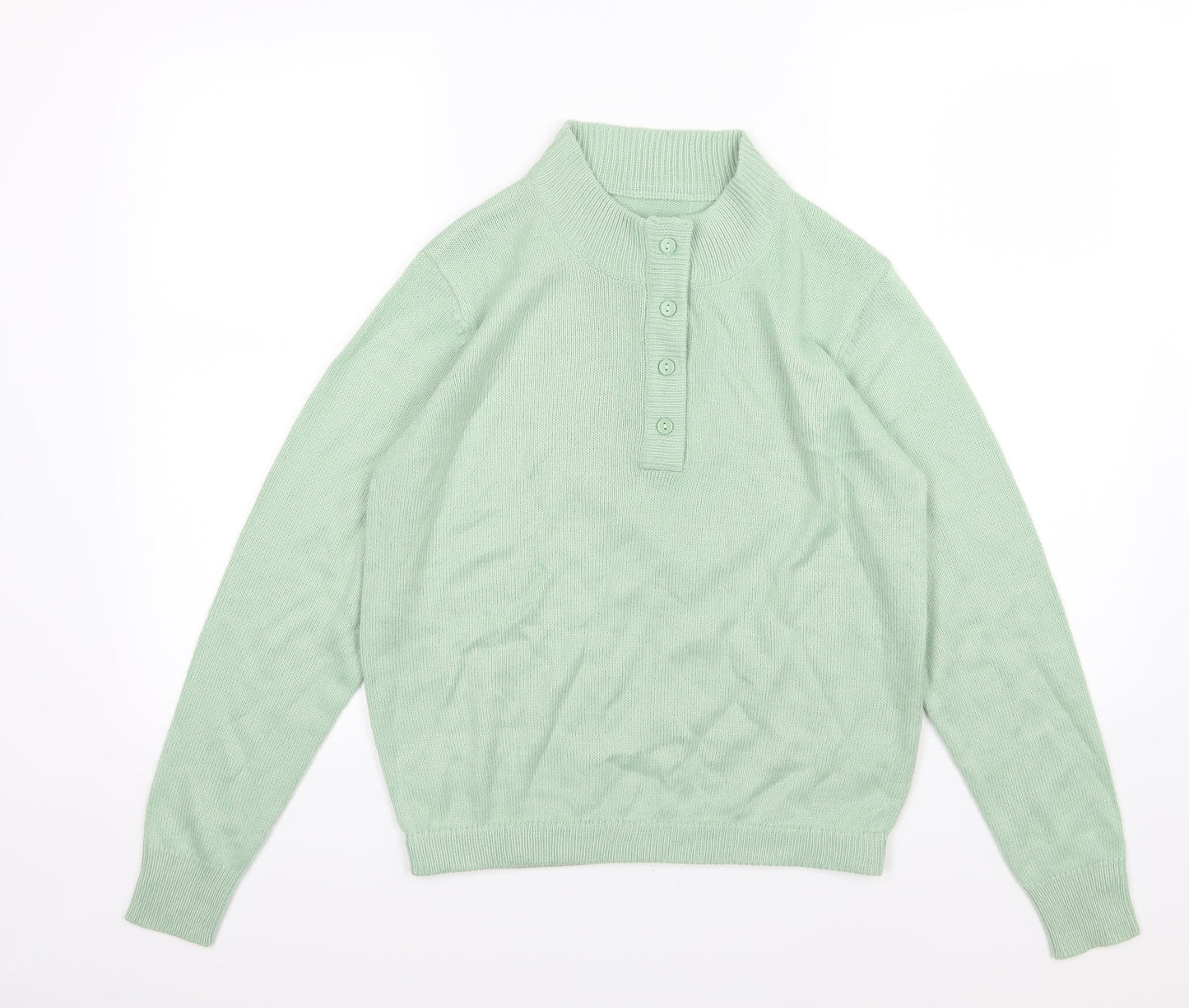 Damart Womens Green  Knit Pullover Jumper Size 10