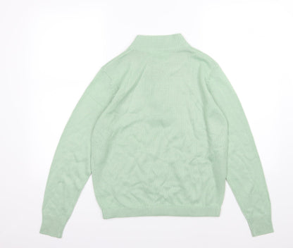 Back view of Damart women’s green knit jumper, size UK 10