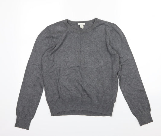 H&M Womens Grey  Knit Pullover Jumper Size S