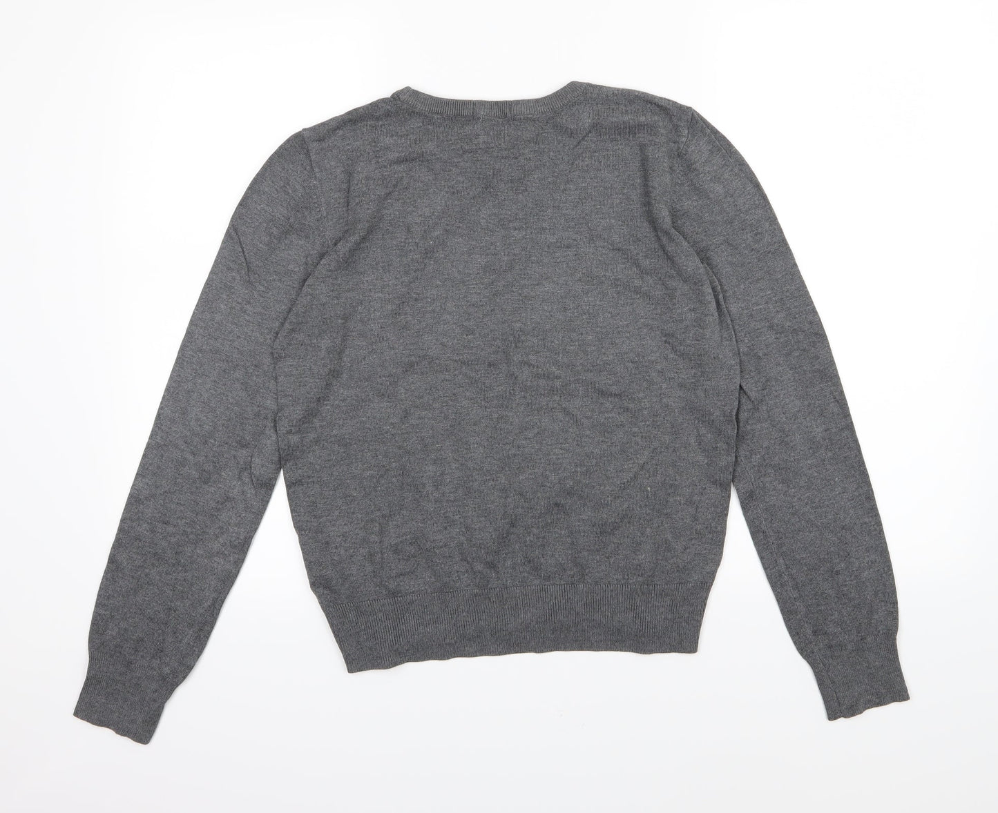H&M Womens Grey  Knit Pullover Jumper Size S