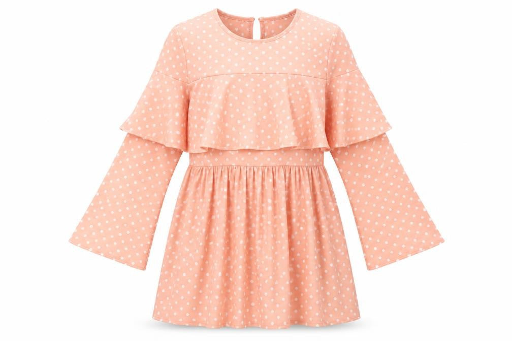 Lasula Womens Pink Polka Dot Rayon A-Line  Size 14
