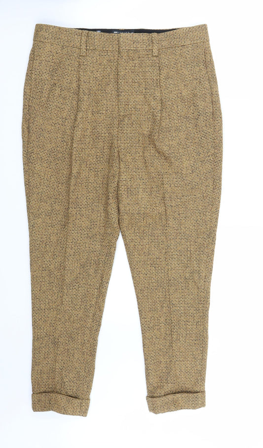 ASOS Womens Brown   Cropped Trousers Size 32 L32 in