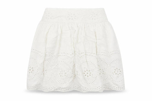 Front view of Zara girls’ white a-line skirt, size 5, years