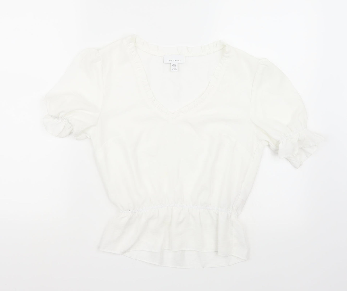 Topshop Womens White   Basic T-Shirt Size 6