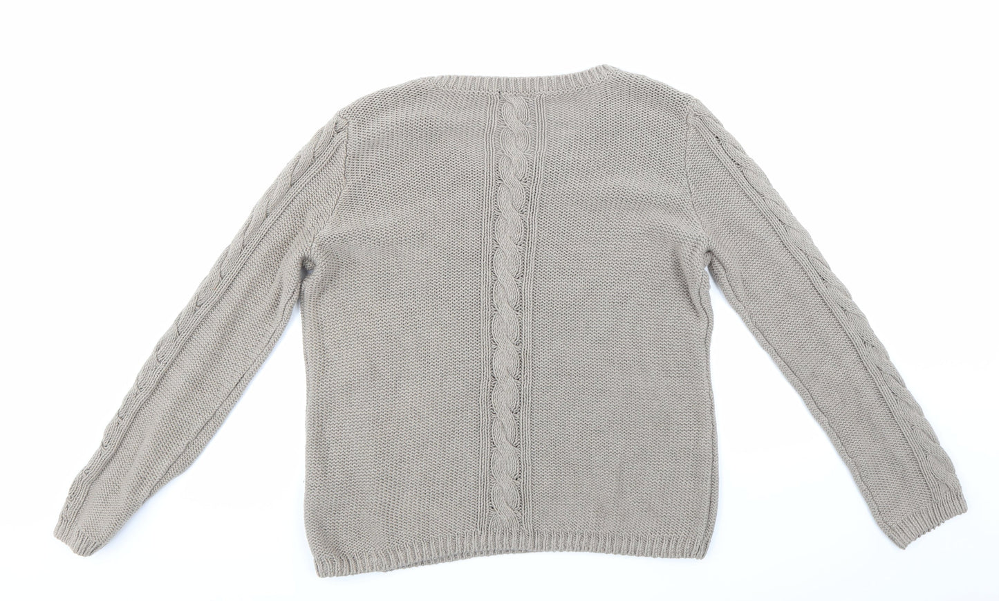 H&M Womens Brown  Knit Pullover Jumper Size L