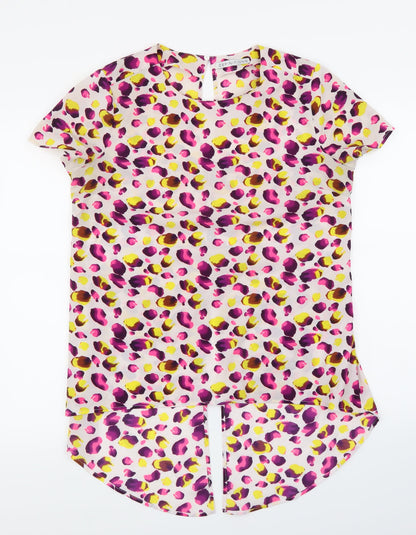 Additional front view of Definitions women’s purple basic blouse, size UK 12