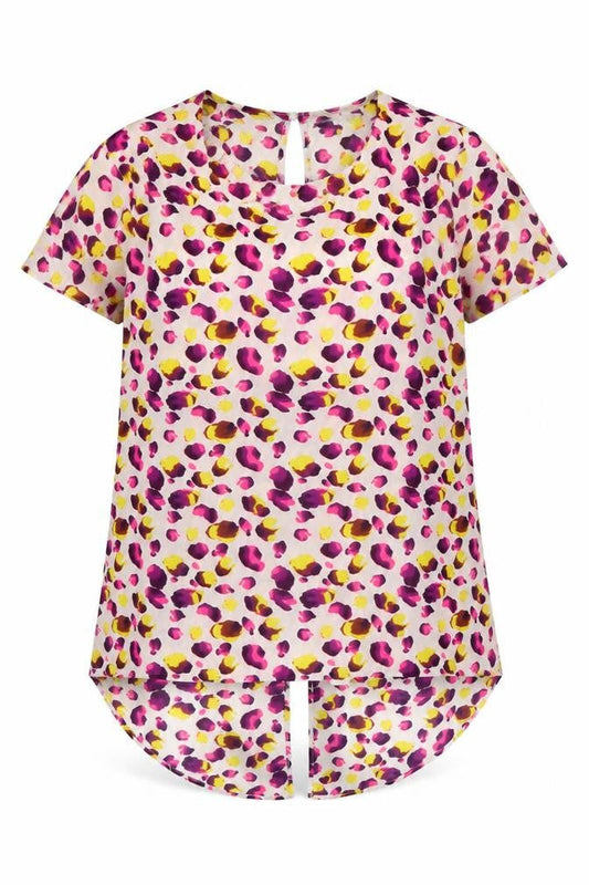 Front view of Definitions women’s purple basic blouse, size UK 12