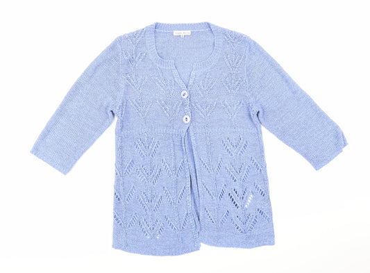 Donatella Maurizio Womens Purple  Knit Cardigan Jumper Size M